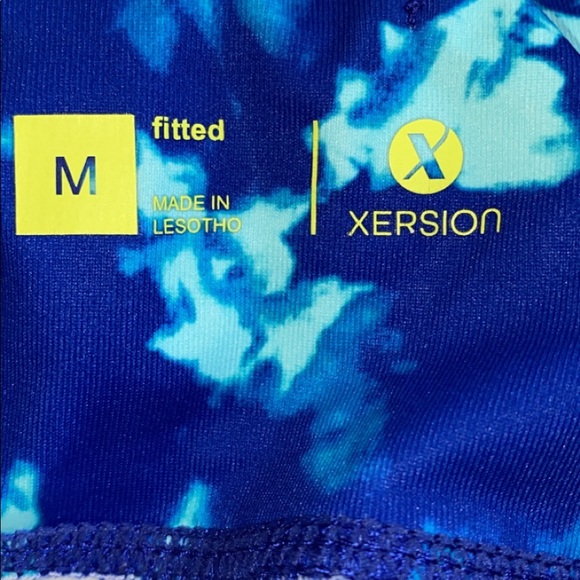 Blue Pattern Athletic Cropped Leggings - Picture 5 of 6